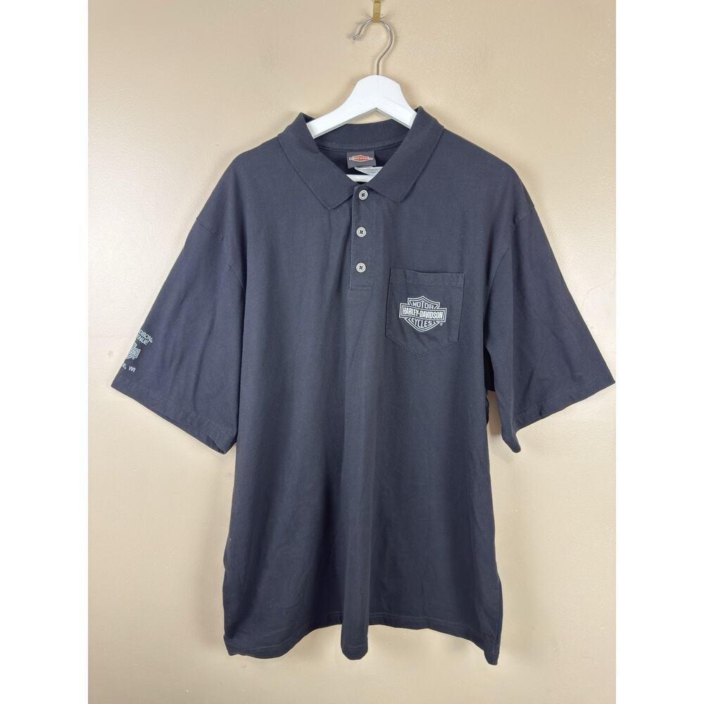 Harley-Davidson Polo Shirt Men’s 2XL Medina Ohio Century HD Biker Logo